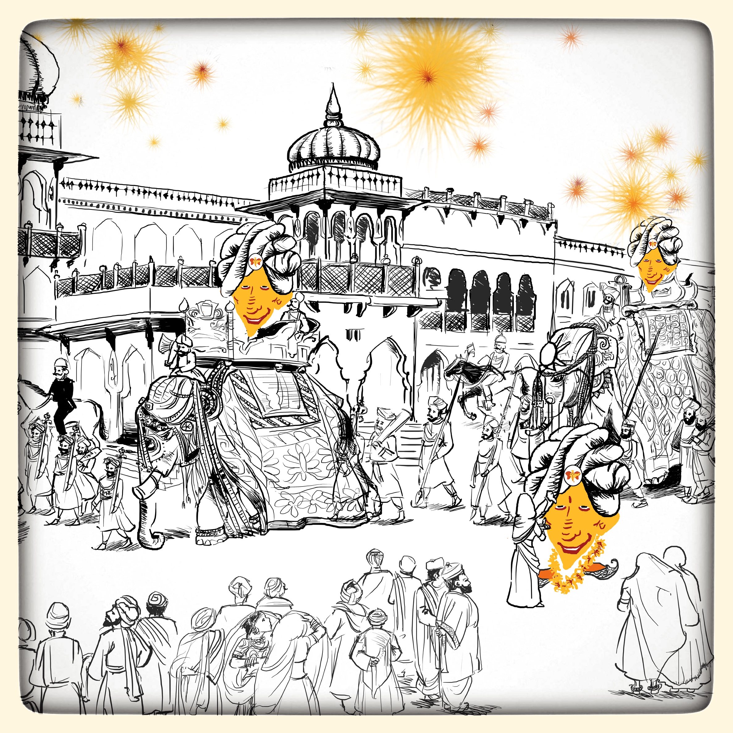 Hand Illustrated Backdrop for BB Voyage