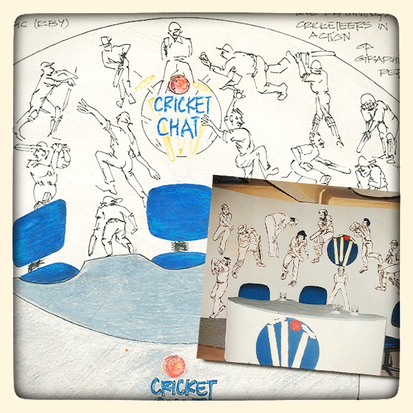 First set design for Char show on cricket for TWI